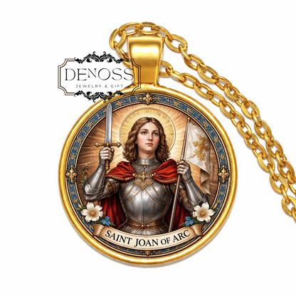 Saint Joan of Arc Necklace,Catholic,Christia,Religious Jewelry