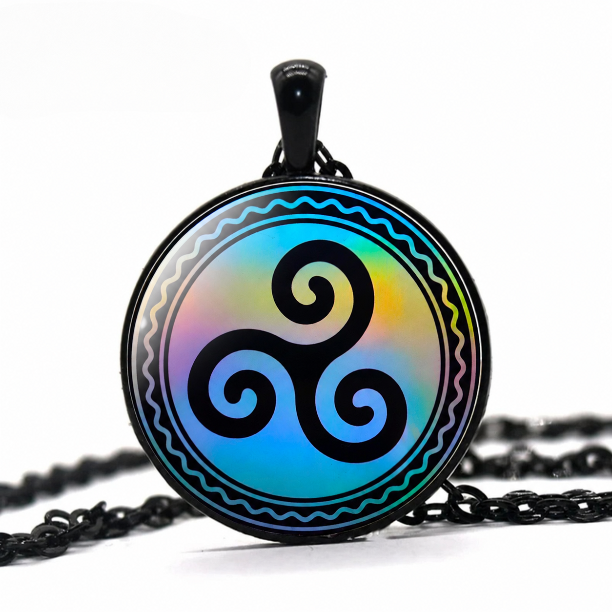 Triskelion Pendant ,Celtic Spiral Necklace