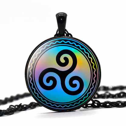 Triskelion Pendant ,Celtic Spiral Necklace