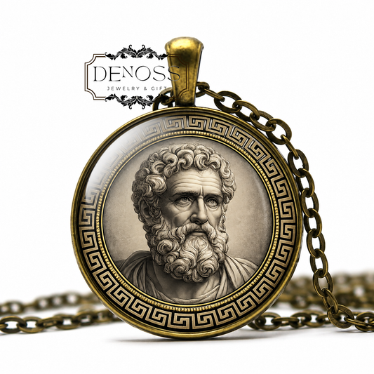 HIPPOCRATES,Necklace,primum non nocere,Physician,Greek,Art Pendant Necklace,Inspirational Necklace - Denoss