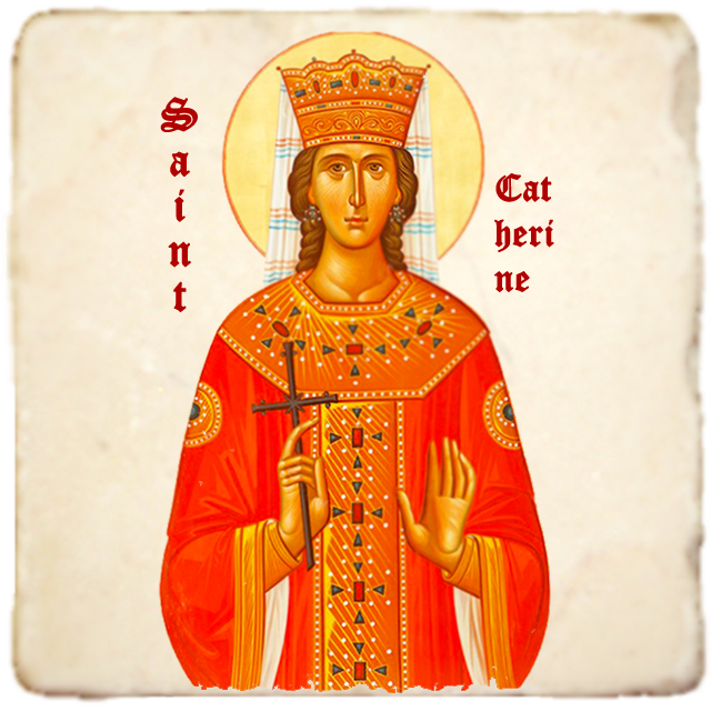 St.Catherine Icon,Women Saint,Marble Icon,Handmade,Prayer gift,Christian Icon