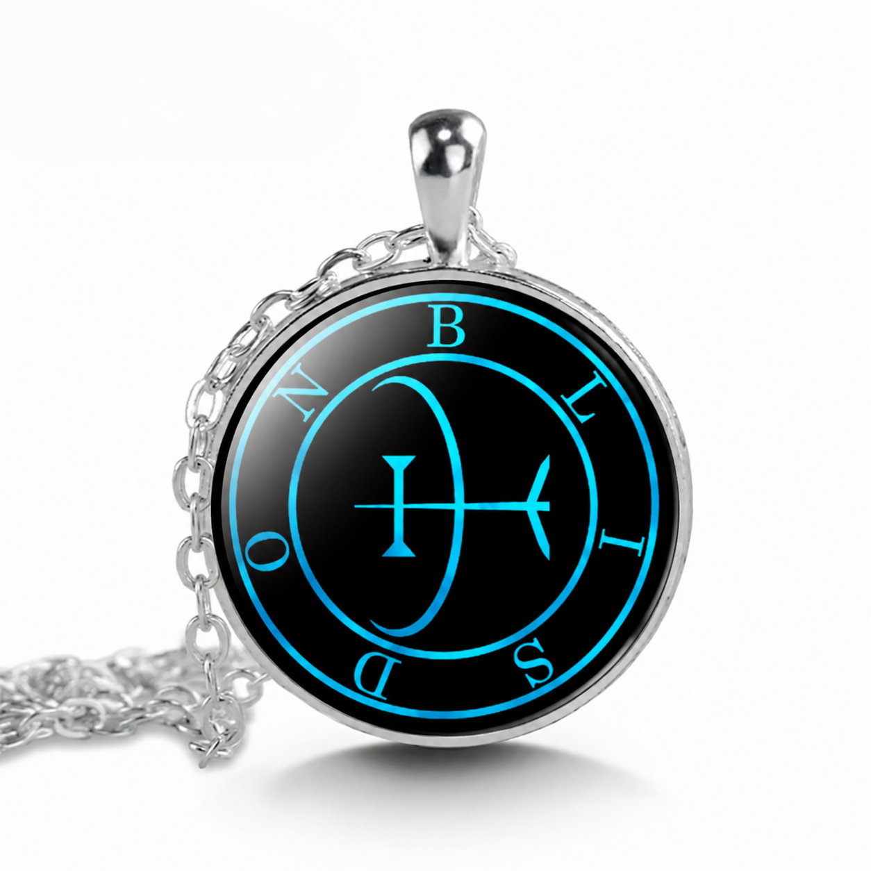 Blisdon Sigil Pendant Necklace, Esoteric Talisman Necklace,Gothic Ritual Jewelry Insight Symbol