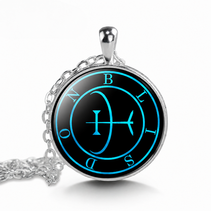 Blisdon Sigil Pendant Necklace, Esoteric Talisman Necklace,Gothic Ritual Jewelry Insight Symbol