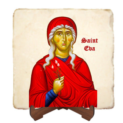 St.Eva Icon,Women Saint,Marble Icon,Handmade,Prayer gift,Christian Icon