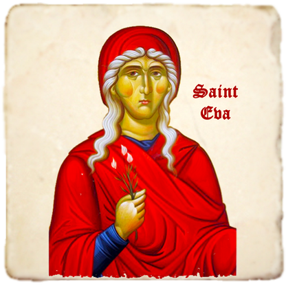 St.Eva Icon,Women Saint,Marble Icon,Handmade,Prayer gift,Christian Icon