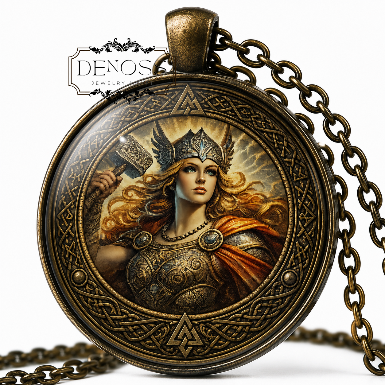 TRUD Necklace,Norse,Valkyrie,Goddess of Strength,Goddess of Power,Daughter of Thor,Daughter of Sif,Fallen Warriors,Valhalla