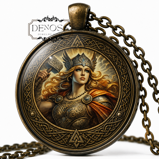 TRUD Necklace,Norse,Valkyrie,Goddess of Strength,Goddess of Power,Daughter of Thor,Daughter of Sif,Fallen Warriors,Valhalla - Denoss