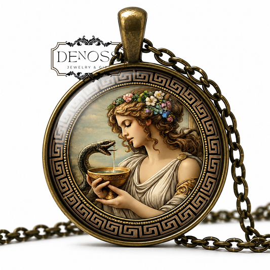 HYGIEIA Necklace,Goddess of Health,Goddess of Hygiene,Goddess of Cleanliness,Greek,Goddess of Family - Denoss