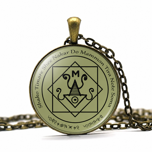 Money Amulet of Mammon Necklace,Provider of Wealth Necklace Pendant Necklace,Amulet Money Charm,Talisman for Riches, Magic Rituals Occult