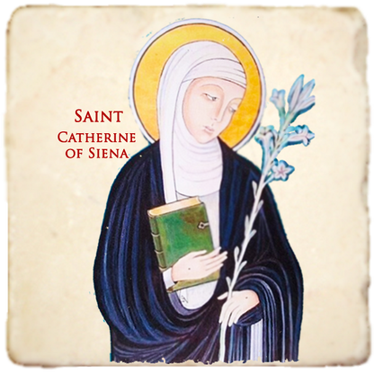 St.Catherine of Siena Icon,Women Saint,Marble Icon,Handmade,Prayer gift,Christian Icon