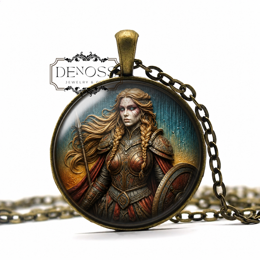 TRUD Necklace,Valkyrie of Strength & Fate,Guardian of Courage and Honor,Protector of Brave Souls,Weaver of Warrior Destiny - Denoss