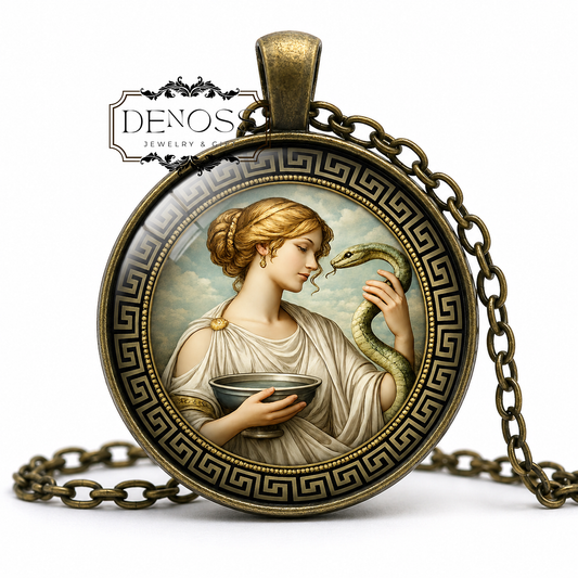 HYGIEIA Necklace,Goddess of Health,Goddess of Hygiene,Goddess of Cleanliness,Greek,Goddess of Family - Denoss