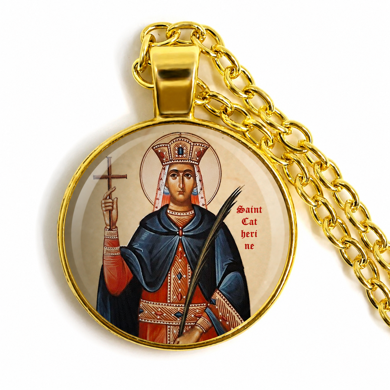 Saint Catherine, Eastern Orthodox Necklace