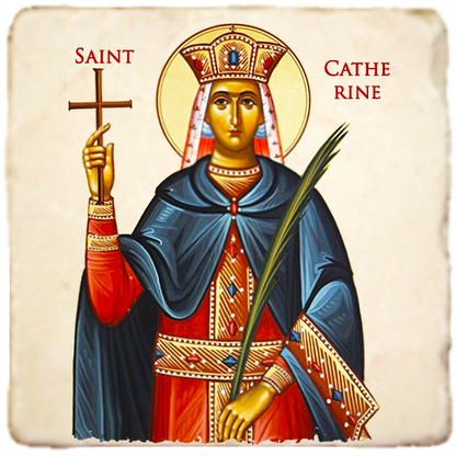 St.Catherine Icon,Women Saint,Marble Icon,Handmade,Prayer gift,Christian Icon