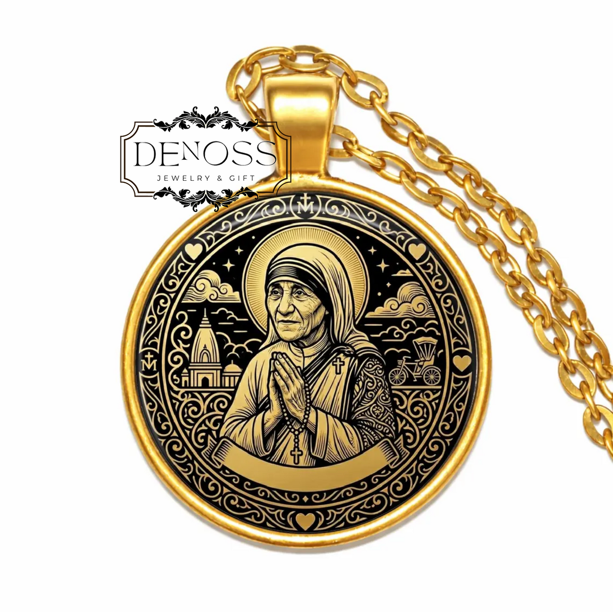 Saint Mother Teresa Necklace,Christian Jewelry Gift,Faith Inspired Jewelry