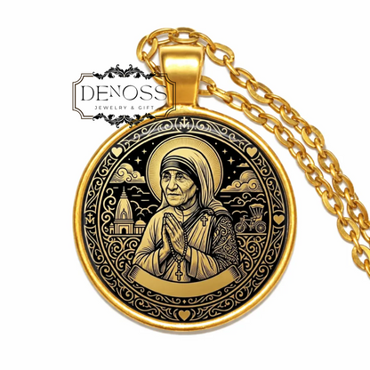 Saint Mother Teresa Necklace,Christian Jewelry Gift,Faith Inspired Jewelry