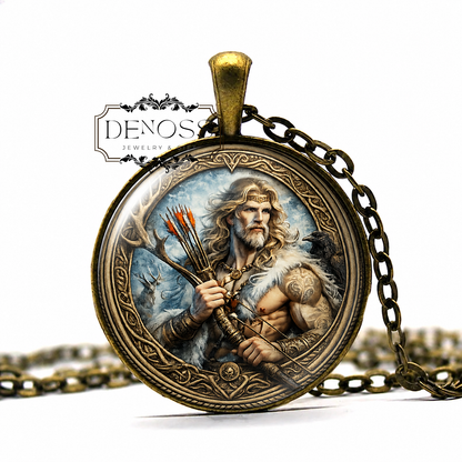 ULL Necklace,Norse God,God of Hunting,God of Winter,God of Archerey,God of Combat,Vikings,Scandinavian