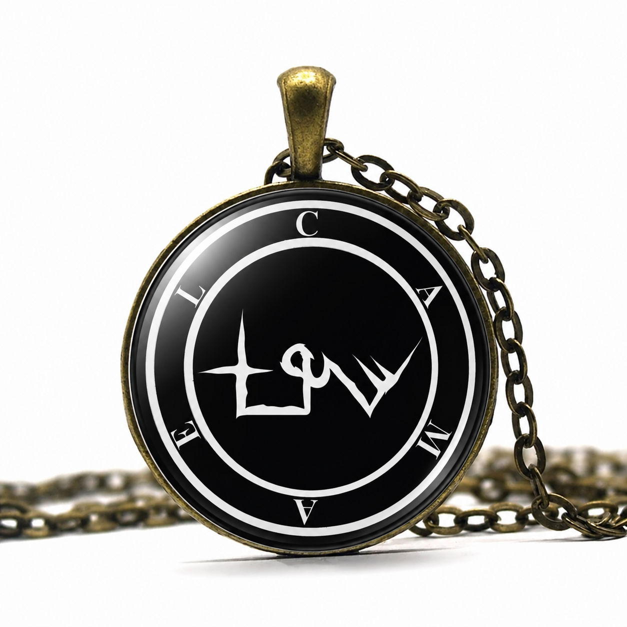 Archangel Camael Seal Pendant Necklace,Spiritual Protection Jewelry,Celestial Sigil