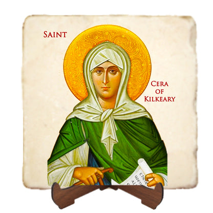 St.Cera of Kilkeary Icon,Women Saint,Marble Icon,Handmade,Prayer gift,Christian Icon