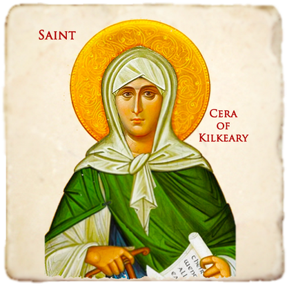 St.Cera of Kilkeary Icon,Women Saint,Marble Icon,Handmade,Prayer gift,Christian Icon