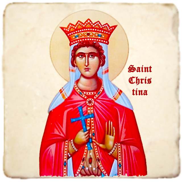 St.Christina Icon,Women Saint,Marble Icon,Handmade,Prayer gift,Christian Icon