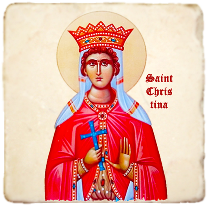 St.Christina Icon,Women Saint,Marble Icon,Handmade,Prayer gift,Christian Icon