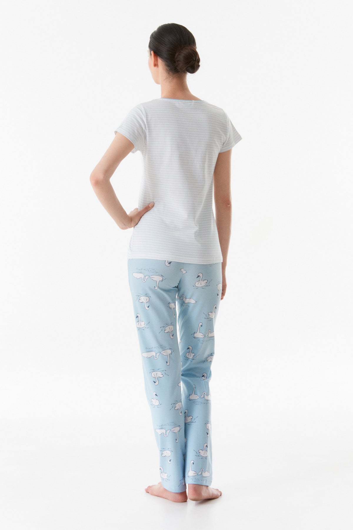 Ice Blue Swan Pajama Set - Denoss