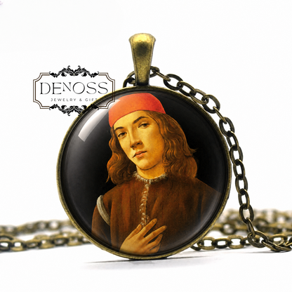 Botticelli Art Pendant Necklace,Renaissance Art Jewellery