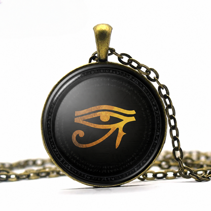 Eye of Horus Necklace,Evil Eye Pendant Necklace Eye of RA Jewelry,Protection Necklace, Mythology Necklace,Egyptian Jewelry, Horus Eye Amulet