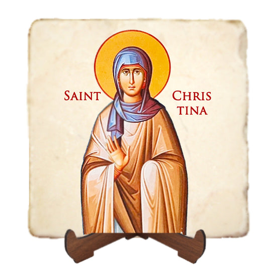 St.Christina Icon,Women Saint,Marble Icon,Handmade,Prayer gift,Christian Icon