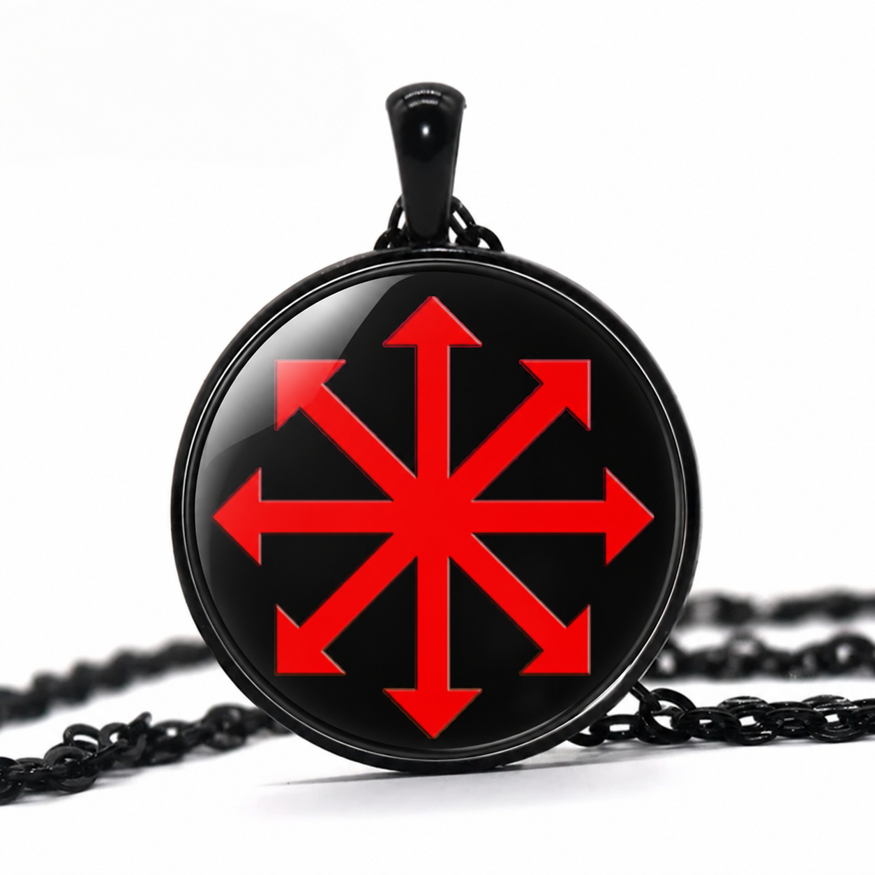 Chaos Star Pendant Necklace,Wiccan Occult Pagan Necklace