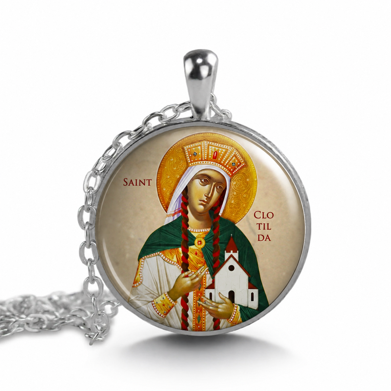 Saint Clotilde Roman Catholic Church Necklace