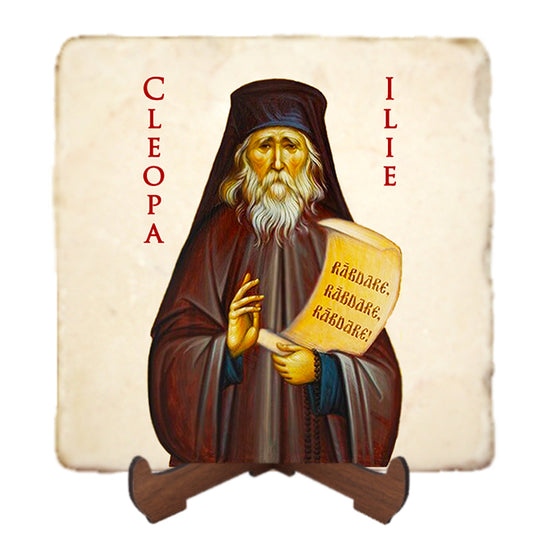 Elder Cleopa Ilie Orthodox Icon,Men Saints,Marble Icon,Handmade,Prayer gift
