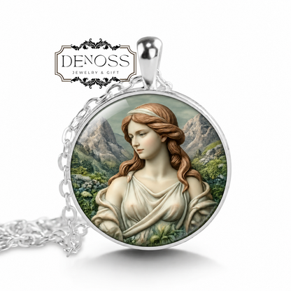 IDA Necklace,Nymph of Mount Ida,Zeus Caretaker,Greek Mythology,Nurturing Protection, Guidance