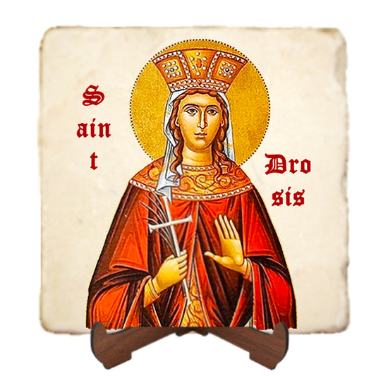 St.Drosis Seton Icon,Women Saint,Marble Icon,Handmade,Prayer gift,Christian Icon
