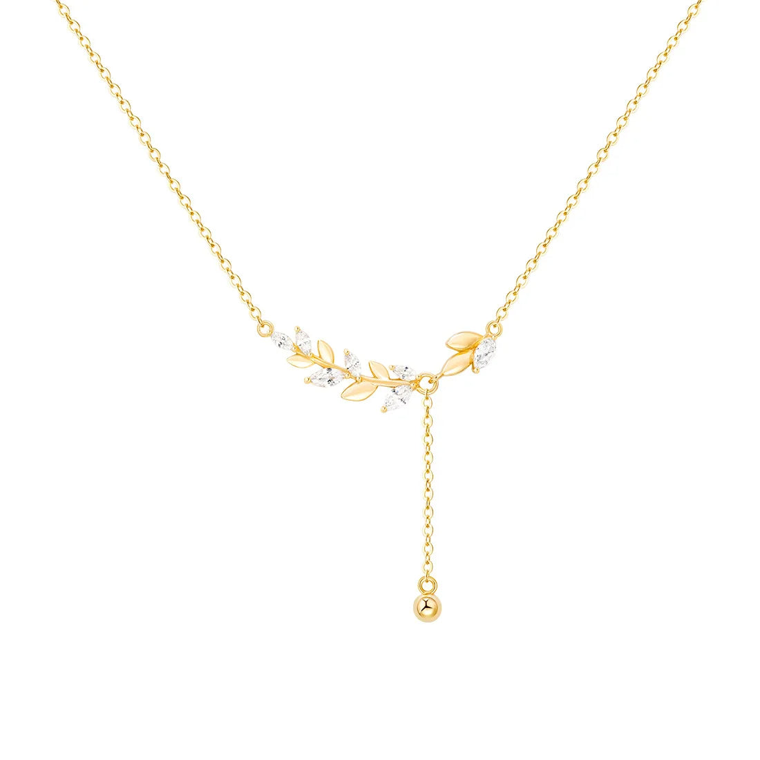 Zircon Clavicle Chain Silver Necklace for Women