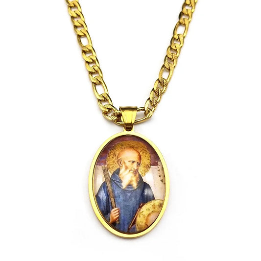 Saint Benedict,Catholic Necklace,Religious Gift Jewelry