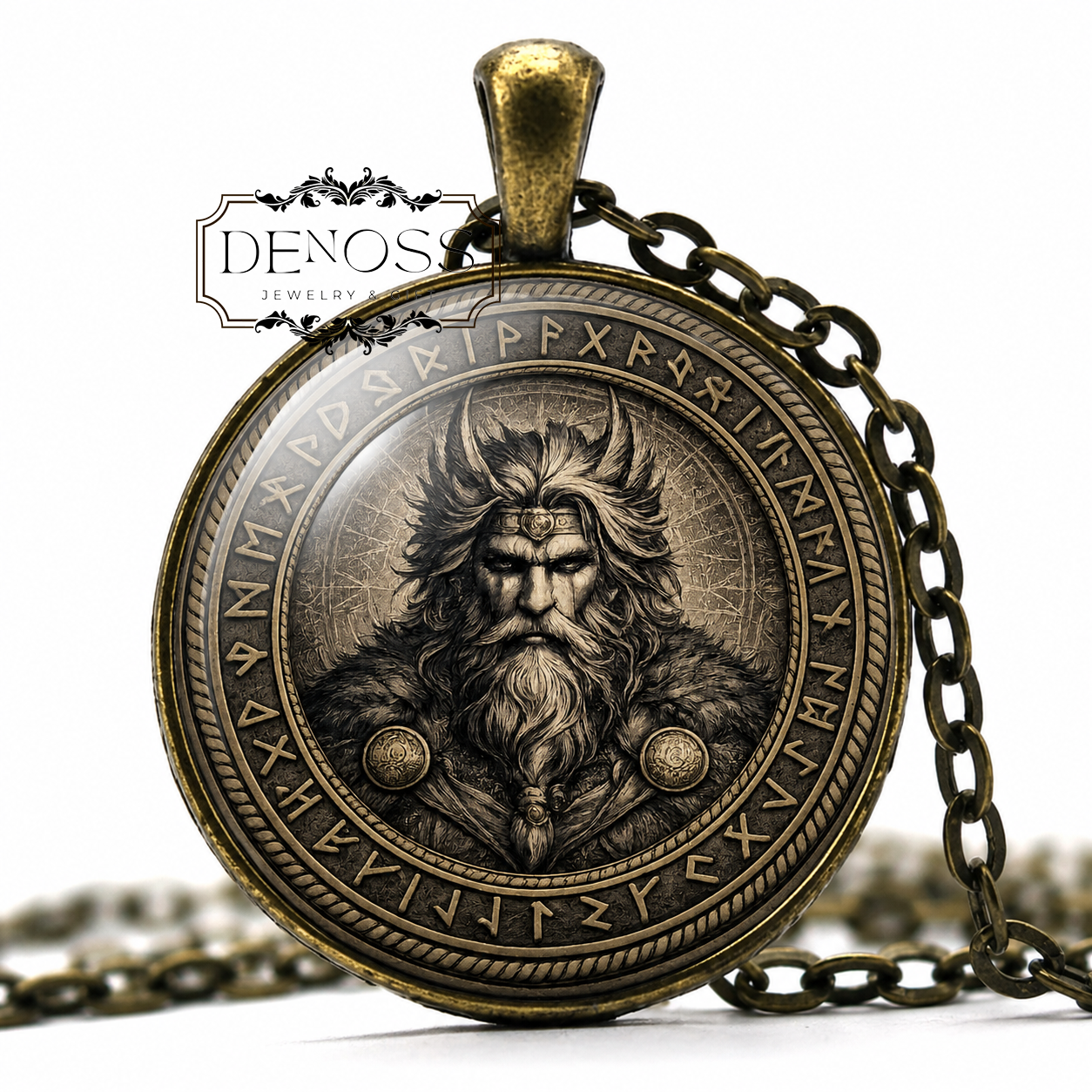 VIDAR Necklace,Norse God,Silent God,Son of Odin,Vikings,Scandinavian,Symbol,Art Pendant Necklace