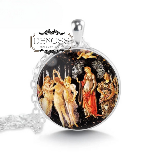 Botticelli's Primavera Pendant Necklace,Renaissance Art Jewellery