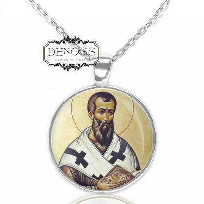 Saint Basil the Great,Religious Christian Necklace Medal Pendant