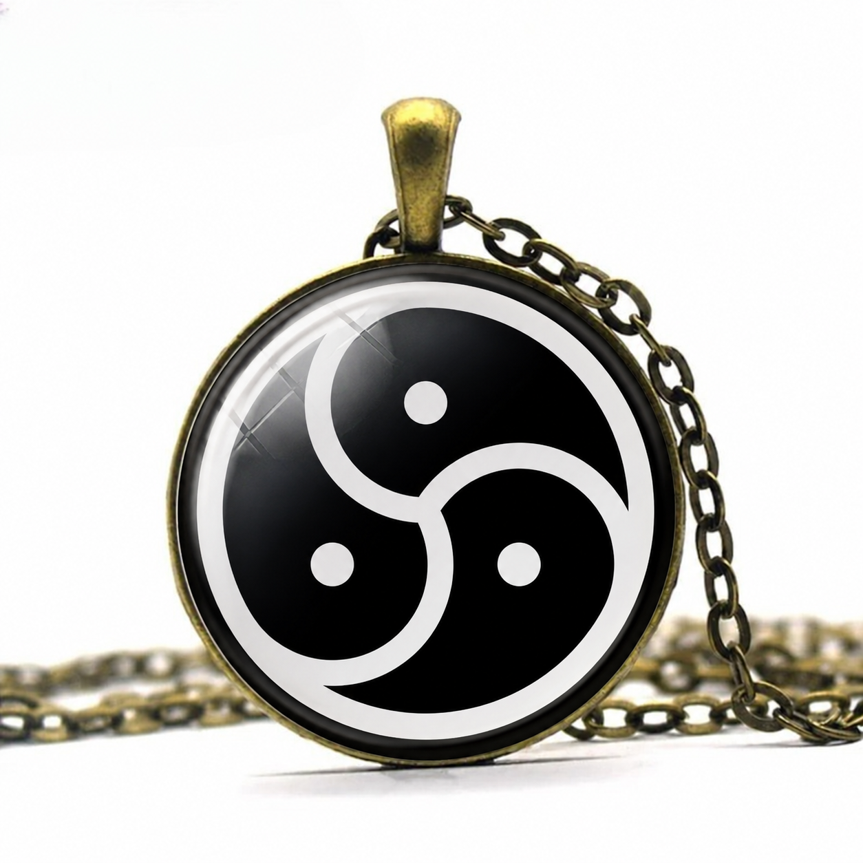 BDSM Emblem Symbol Triskelion Bondage Submissive Dominant Necklace,BDSM Triskele
