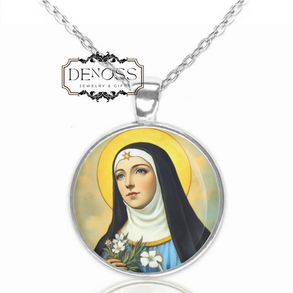Saint Beatrice da Silva Meneses Necklace,Catholic Patron Saint Pendant Medal