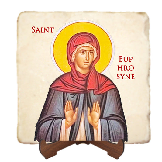St.Euphrosyne Icon,Women Saint,Marble Icon,Handmade,Prayer gift,Christian Icon