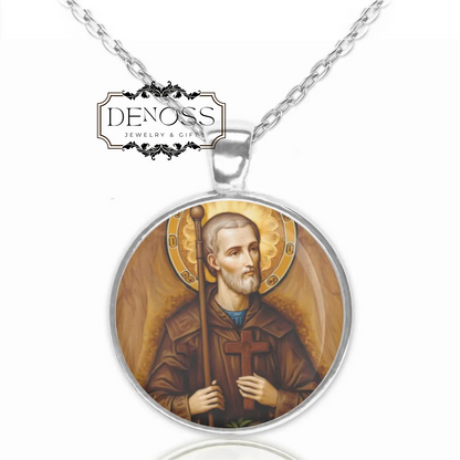 Saint Benedict Joseph Labre Necklace,Pendant Medal