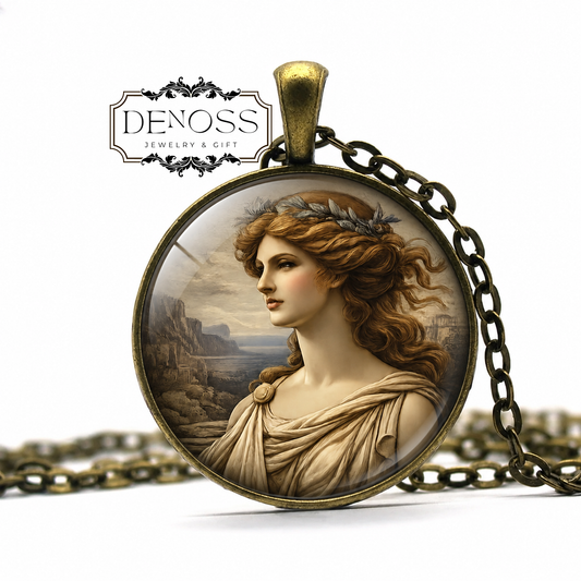 LETO Necklace,Titaness,Goddess,Greek Mythology,Divine Feminine,Mother of Apollo,Mother of Artemis,Feminine Power,Resilience