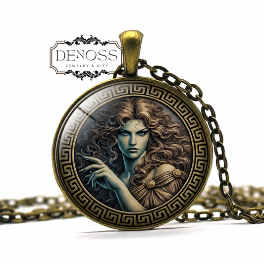 MEDEA Necklace,Greek,Mythology,Priestess,Hecate,Witch,Magician,Sorceress,Art Glass Pendant Necklace