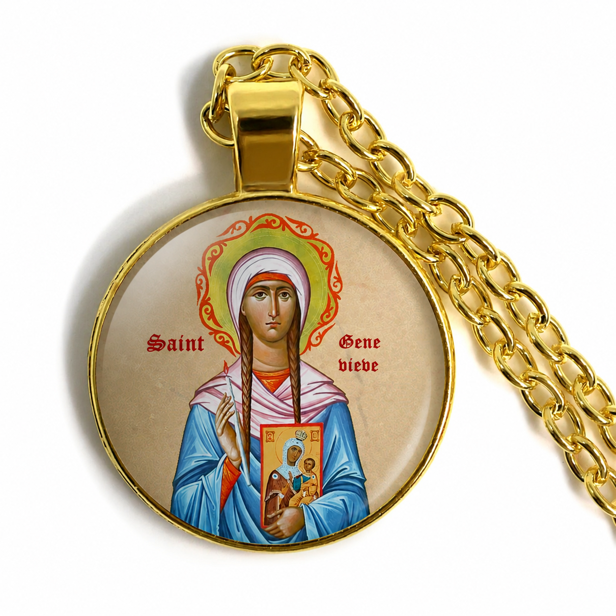 Saint Genevieve of Paris Necklace