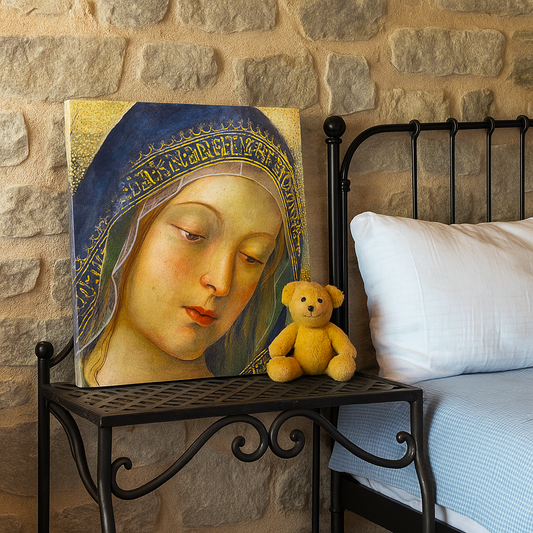 Madonna della Pace,Fresco on Antique Marble