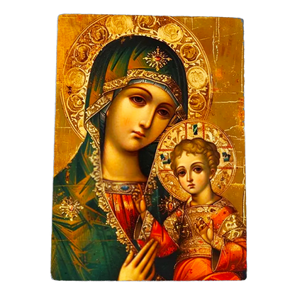 Orthodox Christian Decor,Byzantine Art,Fresco on Antique Marble