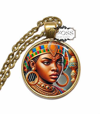 AKONADI Necklace African,Ghana,Goddess of justice, Goddess of prophesies,Protectress of Women and Children,Oracle